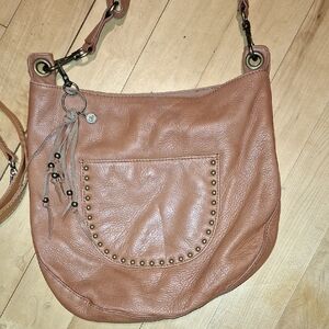 The Sak Tan Leather Shoulder/crossbody Bag
